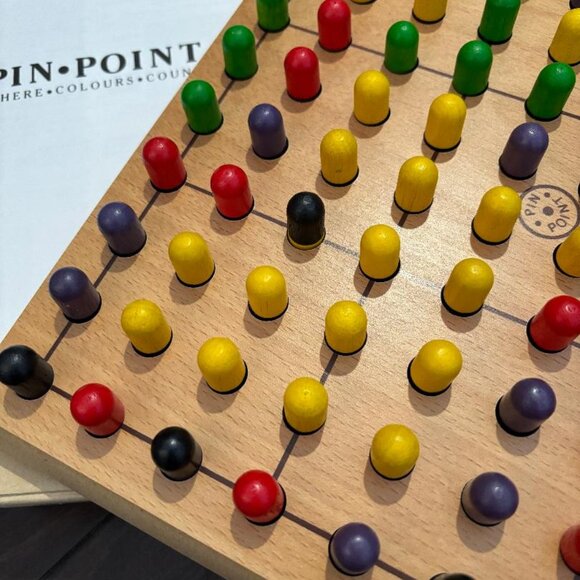 Vintage 1995 PIN-POINT Wooden Color Game 6yrs and Up Game of Strategy NIB - Picture 2 of 3